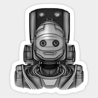 Portrait Of A Robot 3 Cyberpunk Artwork Sticker